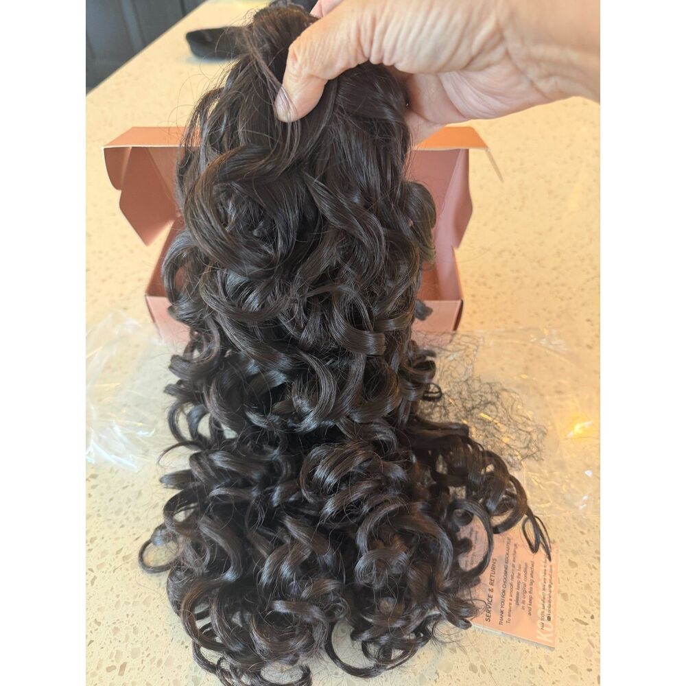 New Kookastyle 16in Brown Spiral Curl Claw Clip Ponytail Extension